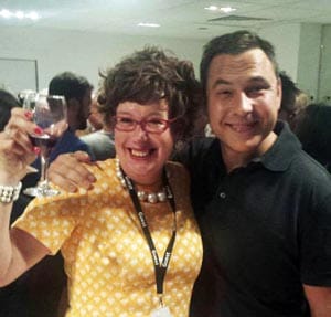 Lorraine Bowen and David Walliams