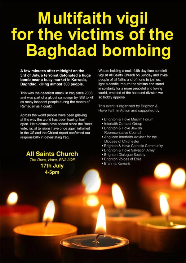 iraq vigil poster