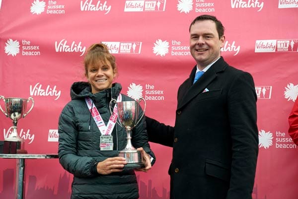 Eleanor Davis with Sussex Beacon CEO Simon Dowe