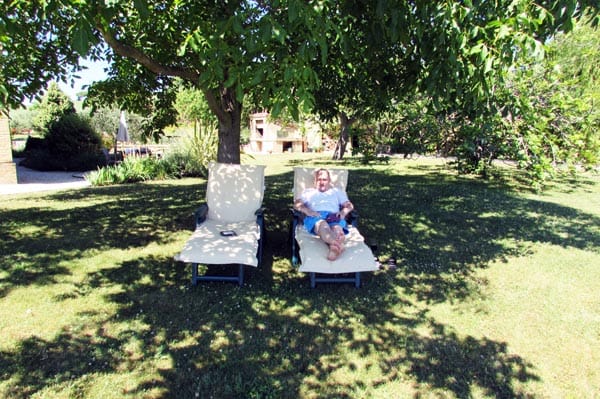 WEB.600.4 Mike relaxes in the garden
