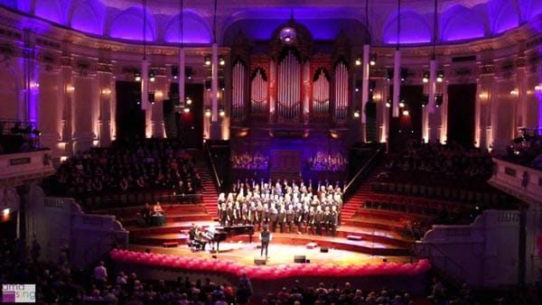 Rainbow Chorus perform at the Concertgebouw in Amsterdam, August 5, 2016 