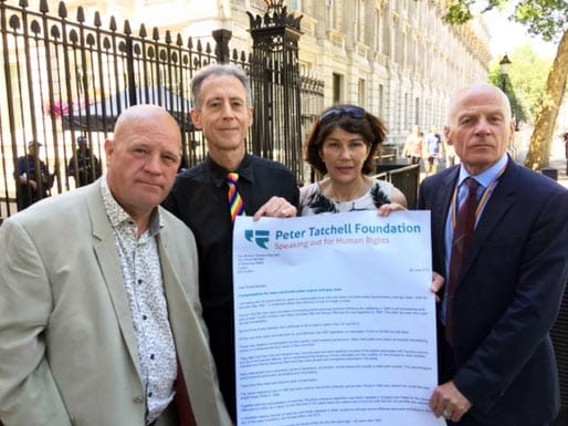 L-R: Stephen Close, Peter Tatchell, Rachel Barnes and Lord Michael Cashman