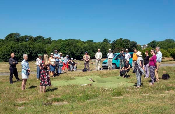Quakers gather at graveside for the Meeting for Worship for the burial of friends