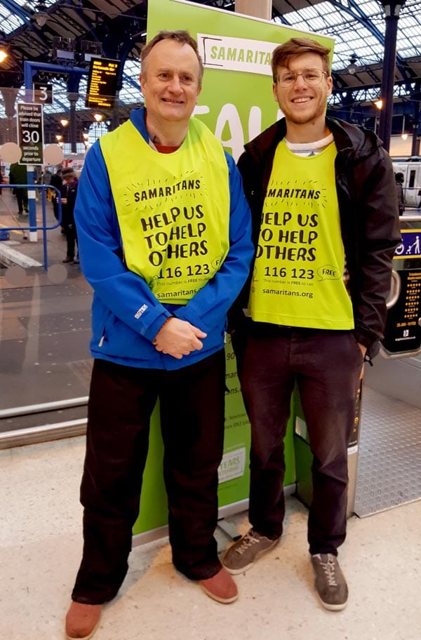 Samaritans volunteers at Brighton station