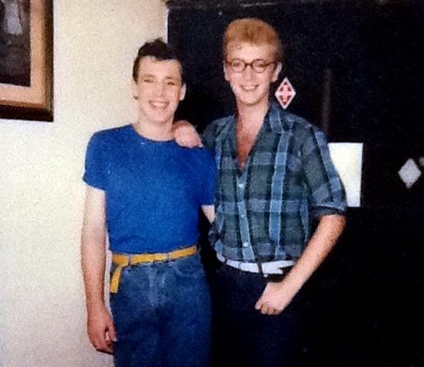 A young Martyn and Scott - friends for life