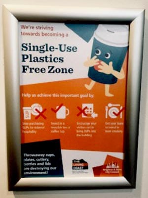 Council's single use plastic poster