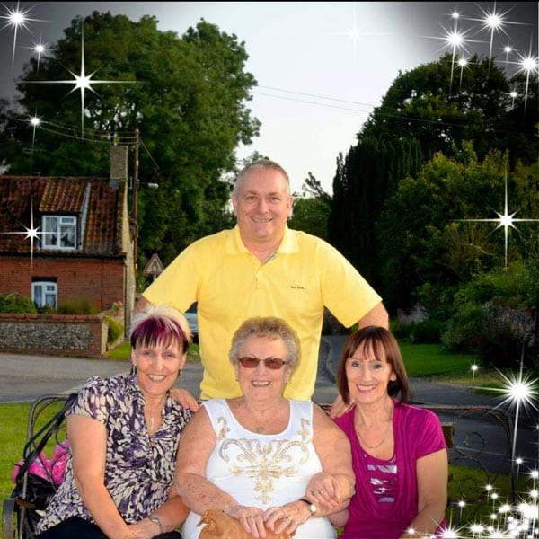 Rose and her children, Steve, Jan and Sue
