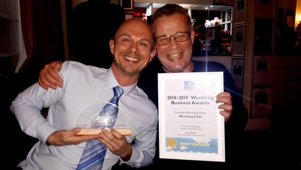 James Spencer and Andy Kelly from Worthing Pride Management Team