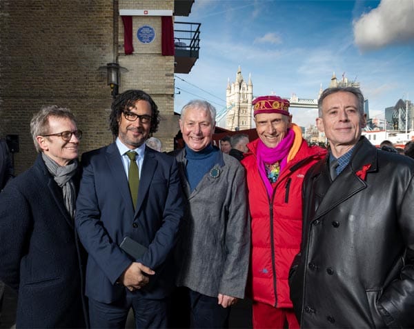 Simon Fisher-Turner, David Olusoga, Peter Logan, Andrew Logan and Peter Tatchell