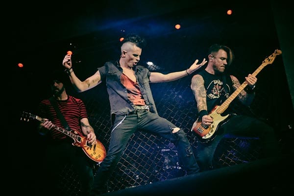L-R Chris George (Guitar), Tom Milner (Johnny) and Nick Kent (Bass). Photo: Mark Dawson