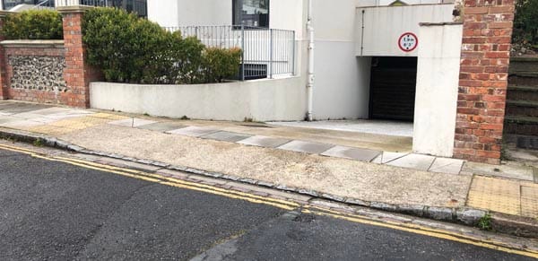 Example of dropped kerb