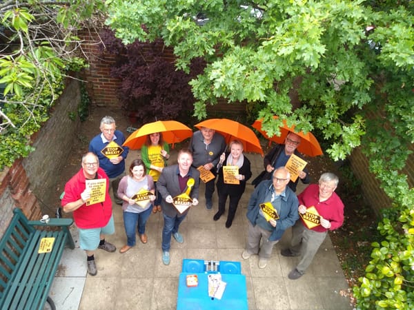Local activists with Nick Perry, Lib Dem MEP candidate for South East England (third from left)