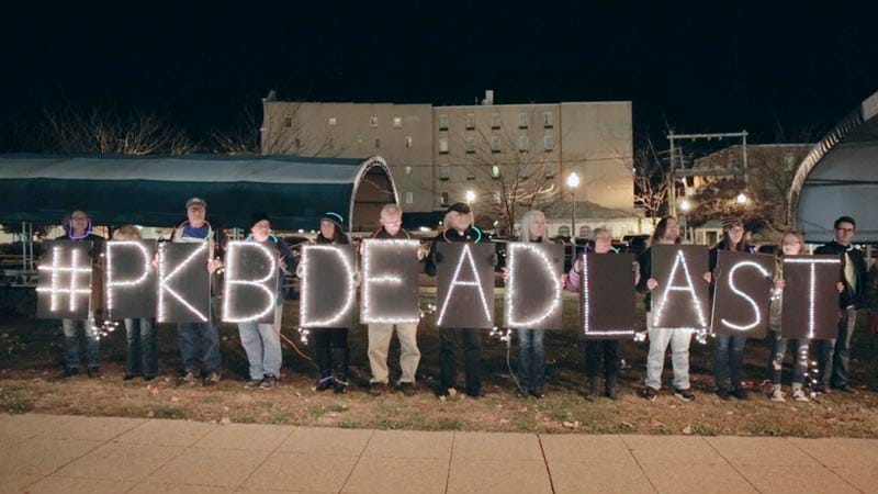 Still from Emily Harger’s short film ‘Outspoken’ featuring Parkersburg area LGBTQ+ community members and supporters illustrating that Parkersburg is ‘dead last’ in terms of rights for LGBTQ people in West Virginia according to the Human Rights Campaign’s Municipal Equality Index 2018.